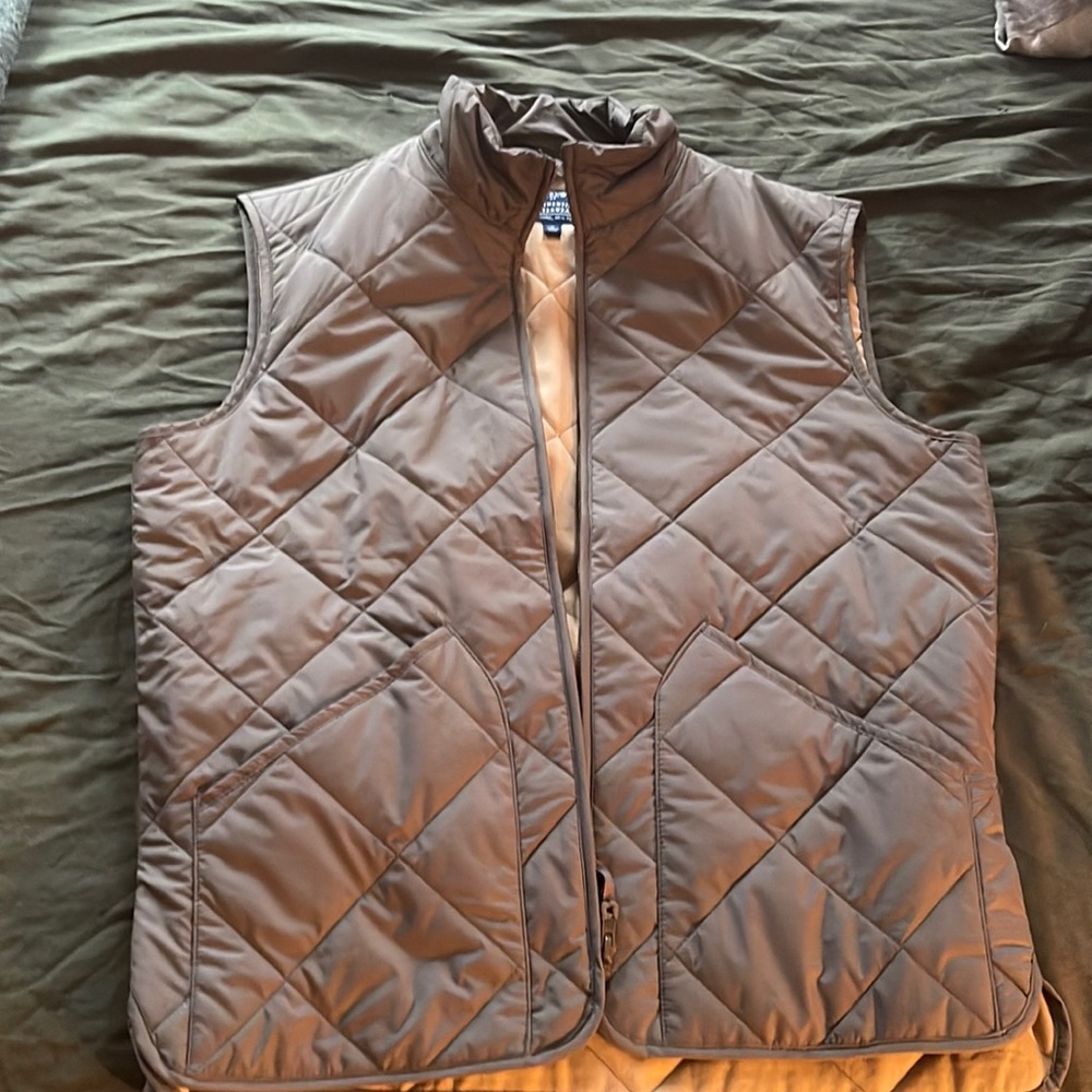 J Crew olive color vest — medium